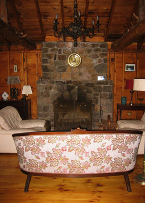 Great Room Fieldstone Fireplace