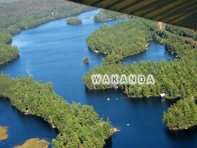 Aerial view of Wakanda Adirondacks, New York Vacation