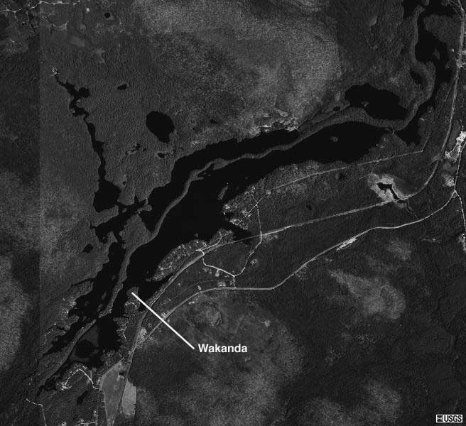 Rainbow Lake Aerial Photo